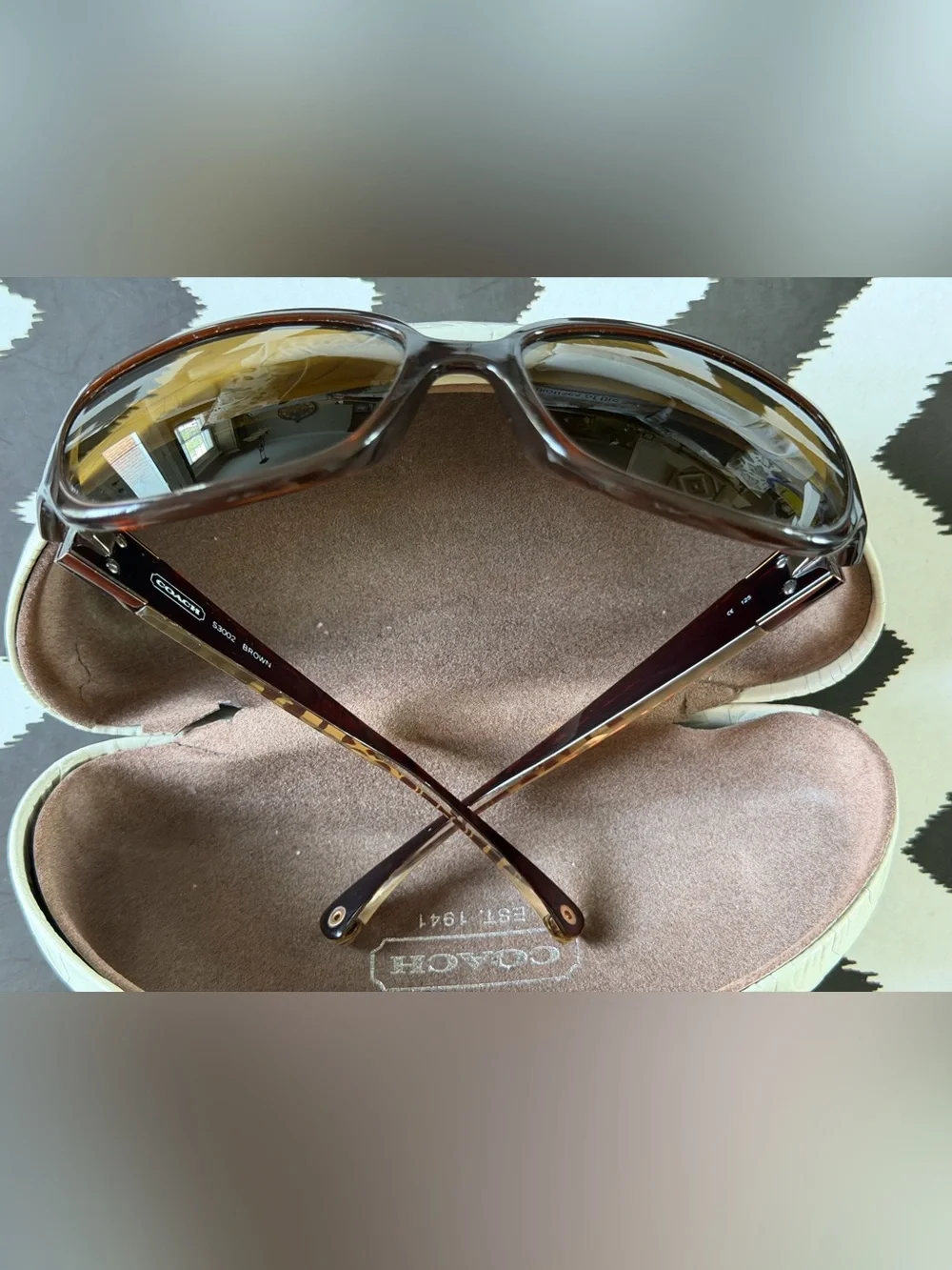 Coach S3002 Signature Brown Tortoise Gradient Lens Women's Sunglasses